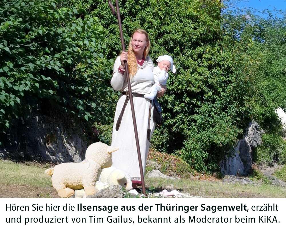 Drude Ilsa vor der Ilsenhöhle